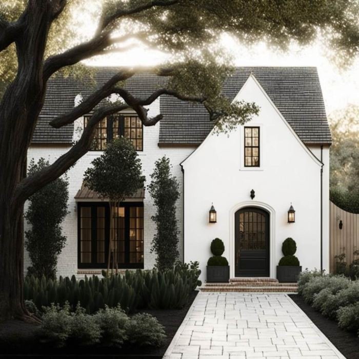 Unique english cottage home facade designs