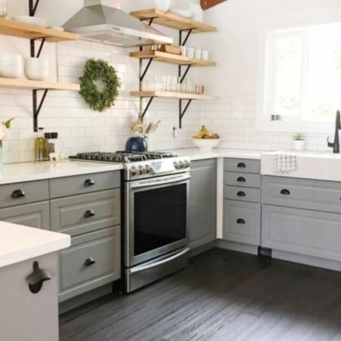 Blesser Modern farmhouse kitchen design ideas on a budget