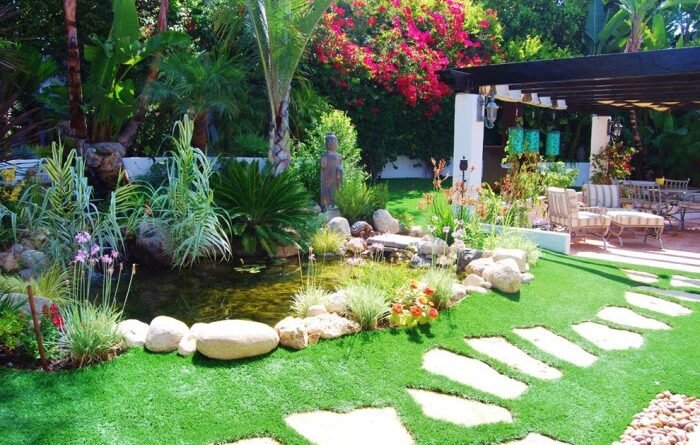 Beautiful backyard garden design