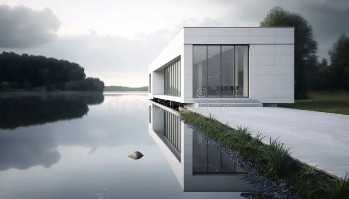 Minimalist house design plans with large windows