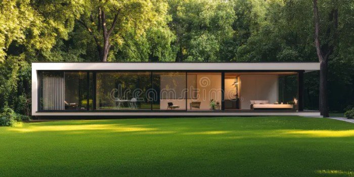 Minimalist house design plans with large windows