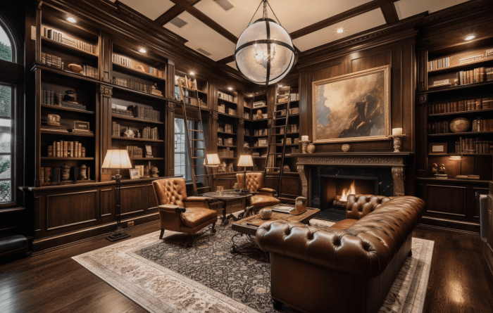 Home library design book lovers