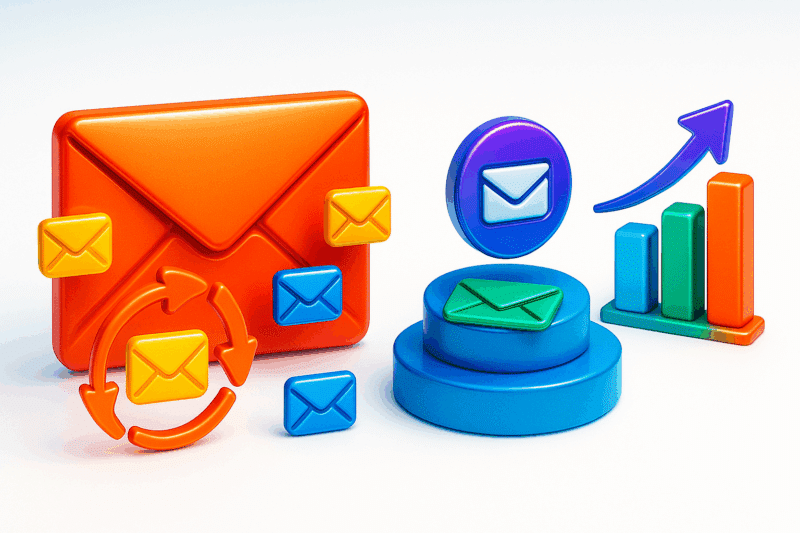 an image of a graph showing revenue fluctuations for email marketing efforts